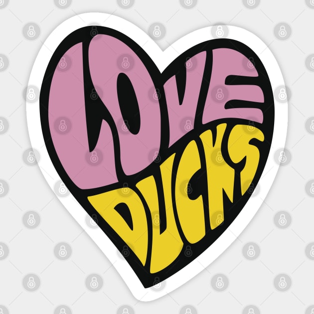 The Love Ducks Sticker by Expandable Studios